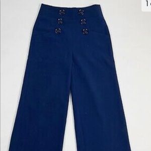 ALICE AND OLIVIA FERRIS WIDE LEG PANTS WITH BUTTONS